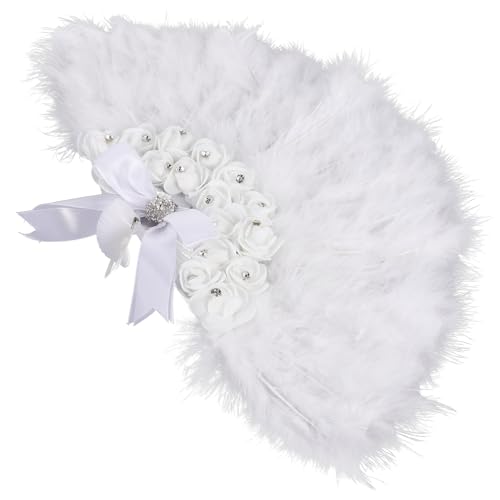 HONITANO Hochzeitsfächer mit Federdesign Faltbarer Handfächer für Partys Hochzeiten und Bühnenaufführungen als oder Fotorequisite Leicht und Tragbar HONITANO Hochzeitsfächer mit Federdesign Faltbarer Handfächer für Partys Hochzeiten und Bühnenaufführungen als oder Fotorequisite Leicht und Tragbar von HONITANO