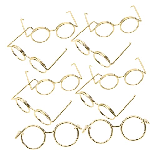 HONITANO Kleiner Puppenbrille 10 Stücke Runde Rahmenlose Brille für Puppen Puppenhaus Zubehör für Kreatives Spielen Bastelzubehör für Kinder von HONITANO