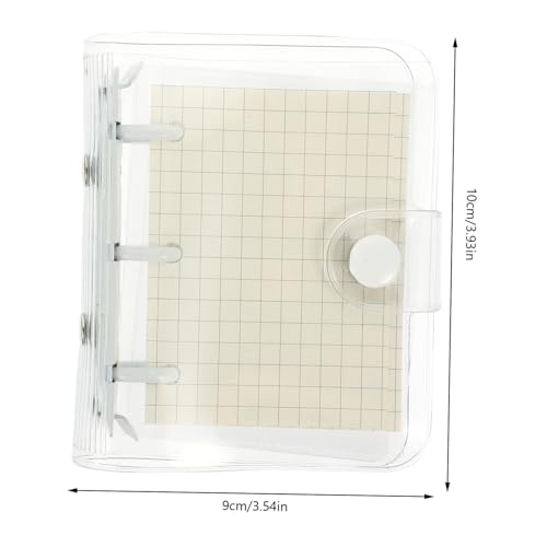 HONITANO Mini Transparent Ringbuch Notizblock Loseblatt Organizer für Scrapbooking und Notizen Dekoratives Handliches Notizheft für Schule Büro und Zuhause Vielseitig Einsetzbar von HONITANO