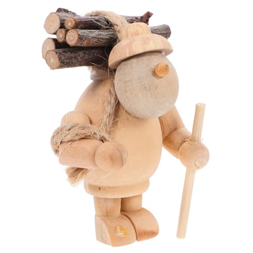 HONITANO Miniatur Figur Gartenornament Handgefertigt Kompakt Dekorativ für Terrasse Balkon Desktop Detailreiche Holzfigur mit Fröhlichem Design Vielseitig Platzierbar HONITANO Miniatur Figur Gartenornament Handgefertigt Kompakt Dekorativ für Terrasse Balkon Desktop Detailreiche Holzfigur mit Fröhlichem Design Vielseitig Platzierbar von HONITANO