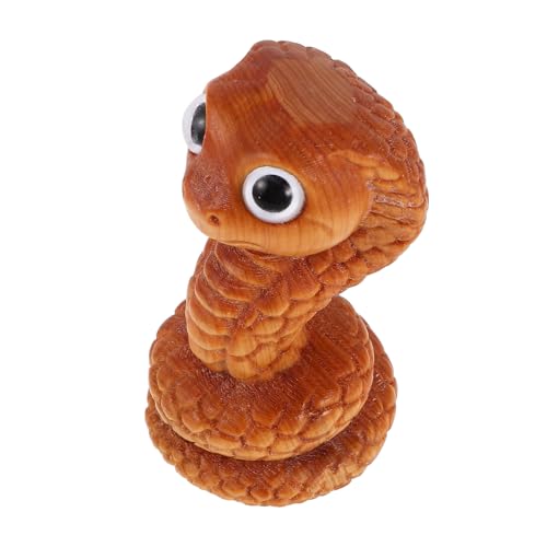 HONITANO Miniatur Holzfigur Schlange Traditionelle Chinesische Geschnitzte Deko Glückliche Große Augen Schlange Handgefertigte Tierfigur Für Zuhause Und Büro Aus Zypresse HONITANO Miniatur Holzfigur Schlange Traditionelle Chinesische Geschnitzte Deko Glückliche Große Augen Schlange Handgefertigte Tierfigur Für Zuhause Und Büro Aus Zypresse von HONITANO