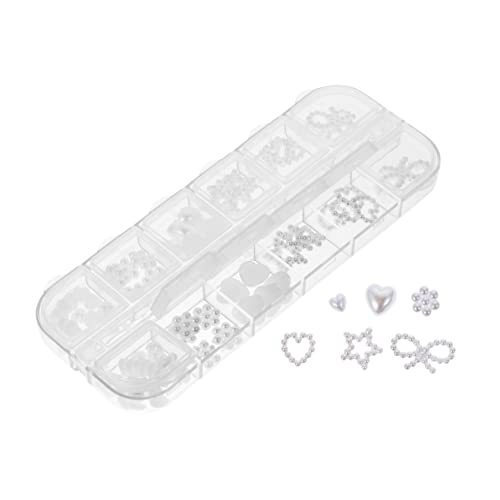 HONITANO Nail Art Perlen für Maniküre Pearl Dekorationen DIY Accessoires für Gefälschte Nägel Zuhause und Nagelsalons Einfach Anzuwenden von HONITANO