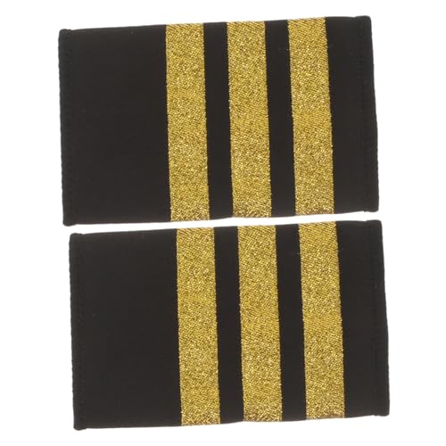 HONITANO Pilot Schulterepauletten Gold Webband Retro Uniform Abzeichen für Kapitän und Flugpersonal Komfortabel Stilvoll für Professionelle Kostüme und Cosplay HONITANO Pilot Schulterepauletten Gold Webband Retro Uniform Abzeichen für Kapitän und Flugpersonal Komfortabel Stilvoll für Professionelle Kostüme und Cosplay von HONITANO