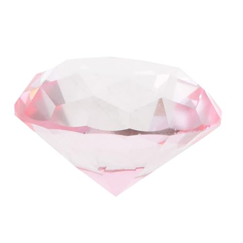 HONITANO Pinker Künstlicher Dekorationsstein Romantische Hochzeit Tischdeko Hochwertiger Glas Schmuck Dekorative Edelstein Perlen für Party und Zuhause von HONITANO