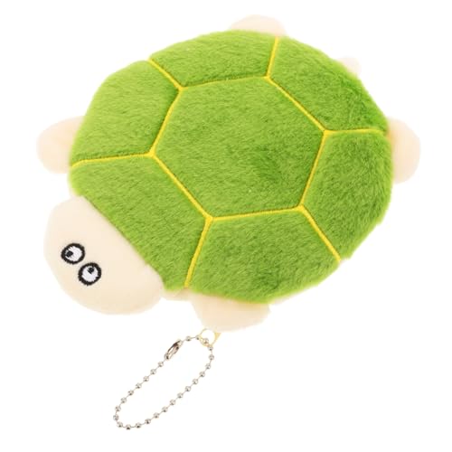 HONITANO Plüsch Schildkröten Münzbeutel Mini Geldbörse aus Weichem Plüschstoff mit Detaillierter Vielseitig für Münzen Kleine Gegenstände Rucksackanhänger für Mädchen von HONITANO