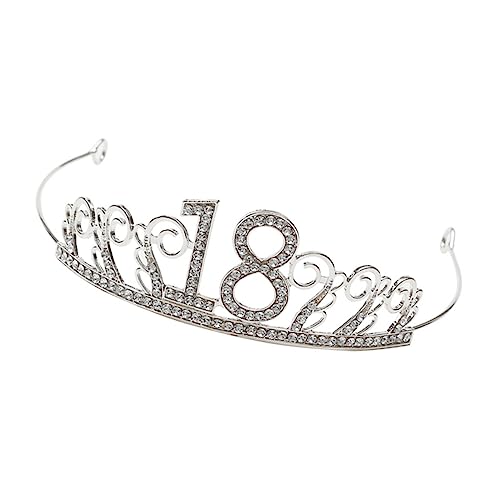 HONITANO Silberne Kristallkrone für Kuchen Tiara Tortendekoration Krone Zubehör Funkelnde Rhinestone Backen Picks für Festliche Anlässe HONITANO Silberne Kristallkrone für Kuchen Tiara Tortendekoration Krone Zubehör Funkelnde Rhinestone Backen Picks für Festliche Anlässe von HONITANO