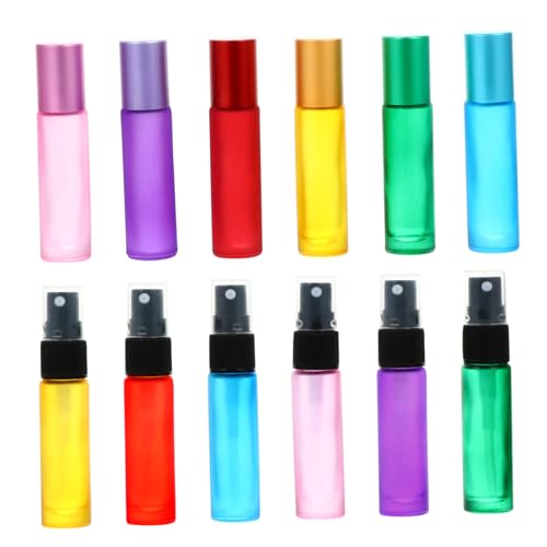 HONITANO Teiliges Glas Roll Flaschen Mattierte Farbige Parfüm und Ätherische Ölflaschen mit Edelstahlkugel Wiederverwendbar Langlebig und Tragbar für Duftöle und Kosmetik HONITANO Teiliges Glas Roll Flaschen Mattierte Farbige Parfüm und Ätherische Ölflaschen mit Edelstahlkugel Wiederverwendbar Langlebig und Tragbar für Duftöle und Kosmetik von HONITANO