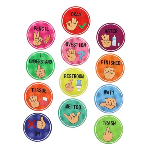 HONITANO Teiliges Handzeichen Poster für Klassenzimmer mit Klaren Anweisungen Abwischbaren Materialien und Lebendigen Farben Nonverbale Kommunikationshilfe für Grundschule und Kindergarten HONITANO Teiliges Handzeichen Poster für Klassenzimmer mit Klaren Anweisungen Abwischbaren Materialien und Lebendigen Farben Nonverbale Kommunikationshilfe für Grundschule und Kindergarten von HONITANO