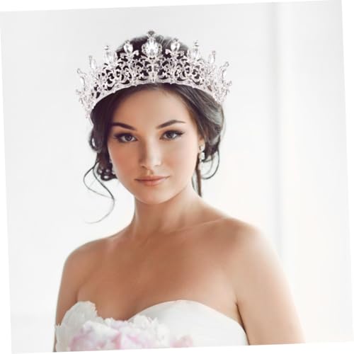 HONITANO Vintage Strass Hochzeit Krone Diadem Damen Haarschmuck Glänzend für Braut Kostüm Halloween und Festliche Anlässe von HONITANO