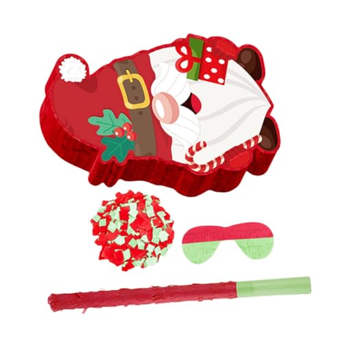 HONITANO Weihnachts-piñata mit Zwerg-design Kinderfreundliches Partyspielzeug Inklusive und Augenbinde Bunte Weihnachtsdekoration für Innen und Außen Vielseitig Einsetzbar für von HONITANO