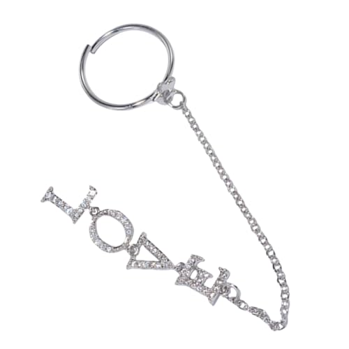 HONITANO Zircon Love Nail Art Chain Silber Nagel Schmuck Kette für Natürliche und Künstliche Fingernägel Kreative DIY Nageldekoration Glänzend und Elegant für Partys und Hochzeiten HONITANO Zircon Love Nail Art Chain Silber Nagel Schmuck Kette für Natürliche und Künstliche Fingernägel Kreative DIY Nageldekoration Glänzend und Elegant für Partys und Hochzeiten von HONITANO