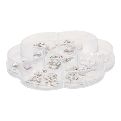 HONMEET 1 Box Nagelkunst Zubehör Herzanhänger Nägel Herz Strasssteine Nagel Edelsteine Nagelkunst Dekoration Strasssteine Nagelschmuck Für Frauen Nageljuwelen Für Kunst von HONMEET