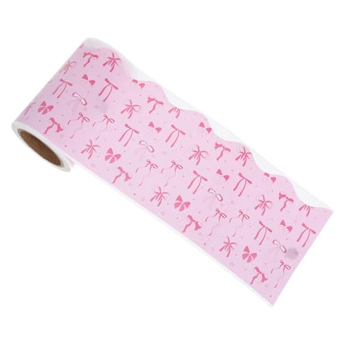HONMEET 1 Rolle Selbstklebende Pinnwand Mit Schleifenknoten Für Klassenzimmer Und Büro, Dekorative Verzierung Für Tafel Und Wanddekoration, Rosa von HONMEET