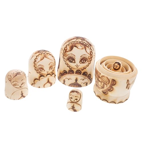 HONMEET 1 Set Leere Russische Nistpuppen Zum Ausmalen, Set Mit 5 Puppen-holzhandwerken. Bemalen Sie Ihre Eigenen Nistpuppen, Unvollendete Holzhandwerke Für DIY-projekte HONMEET 1 Set Leere Russische Nistpuppen Zum Ausmalen, Set Mit 5 Puppen-holzhandwerken. Bemalen Sie Ihre Eigenen Nistpuppen, Unvollendete Holzhandwerke Für DIY-projekte von HONMEET