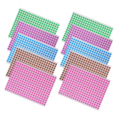 HONMEET 10 Blatt Runde Selbstklebende Farbcodierte Klebepunkte Aufkleber Farben Markierungspunkte Für Büro Organisation Kalender Dokumente Label Sticker HONMEET 10 Blatt Runde Selbstklebende Farbcodierte Klebepunkte Aufkleber Farben Markierungspunkte Für Büro Organisation Kalender Dokumente Label Sticker von HONMEET