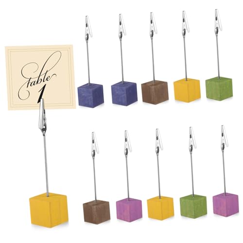 HONMEET 10 Stück Teiliges Memo Clip mit Stabilem Holzwürfel Sockel Multifunktionale Tischkartenhalter und Zettelhalter aus Holz für Fotos Notizen und Visitenkarten Am Schreibtisch HONMEET 10 Stück Teiliges Memo Clip mit Stabilem Holzwürfel Sockel Multifunktionale Tischkartenhalter und Zettelhalter aus Holz für Fotos Notizen und Visitenkarten Am Schreibtisch von HONMEET