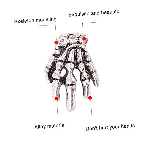 HONMEET 10 Stück Teiliges Nagelkunst Metalllegierung Skelett Hand Nagelbohrer Dekoration Maniküre DIY für Profi und Heimgebrauch Langlebige Nagelsticker für Nagelliebhaber von HONMEET