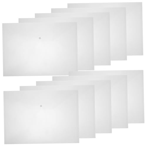 HONMEET 10 Stück Transparente Dokumententaschen aus Robustem PP Dicke Sortiermappen mit Knopfverschluss Große Kapazität Leichter Bürobedarf zur Sicheren Aufbewahrung und Einfachen HONMEET 10 Stück Transparente Dokumententaschen aus Robustem PP Dicke Sortiermappen mit Knopfverschluss Große Kapazität Leichter Bürobedarf zur Sicheren Aufbewahrung und Einfachen von HONMEET