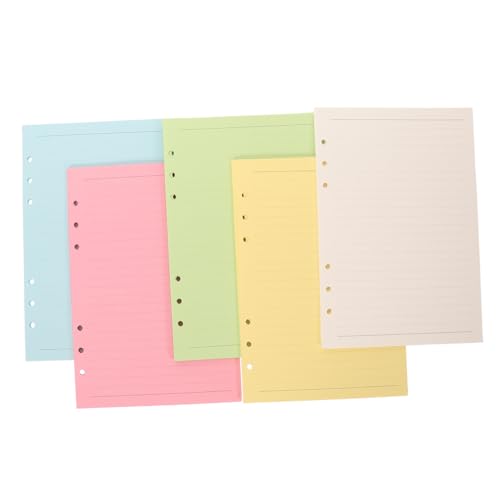 HONMEET 100 Blatt Nachfüllpapier Farben Liniert Gelocht Lose für Nachfüllbares Ringbuch Notizbuch Organizer Journal Planer Einlagen von HONMEET