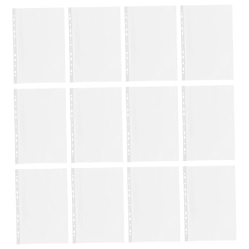 HONMEET 100 Stück Klarsichthüllen Schweres Pp material Glasklare Stabile Sichtschutzfolien für Dokumente Fotos Rezepte Aktenordner Seitlich Offen Langlebige Aktenhüllen für Büro und von HONMEET