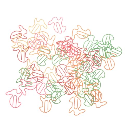 HONMEET 100 Stück Teiliges Dekorative Hasen Büroklammern aus Metall Niedliche Animal Shaped Paperclips als Lesezeichen Organisationsclips für Schule Büro Journal und Akten von HONMEET