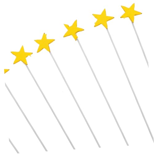 HONMEET 100 Stück Teiliges Gelbe Eva schaum Stern Cake Topper Wiederverwendbare Weiche Vielseitige Stern Deko für Geburtstagstorten Party und Festliche Anlässe Einfache Anwendung von HONMEET