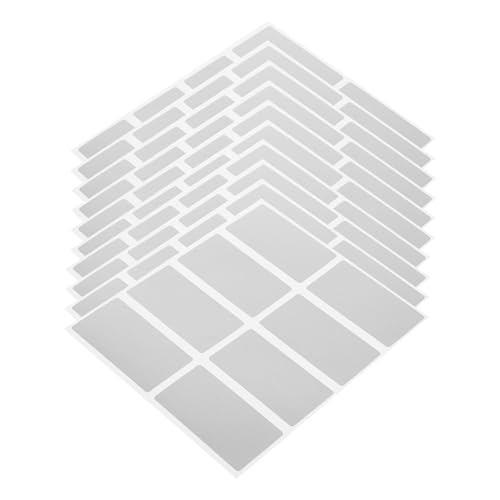 HONMEET 100Stücke Rubbelkarten Selbermachen DIY Rubbelaufkleber für Kreative Bastelprojekte Glänzende Silberfolie für Geschenkanhänger und Spiele von HONMEET