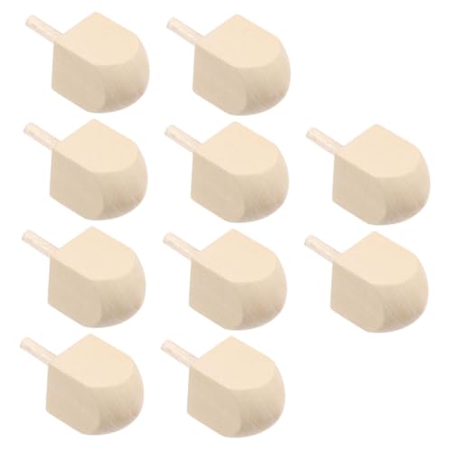 HONMEET Dekorationen 10 Natürliche Unbemalte Holzdreidel Für Chanukka-Spiele Familienzusammenhalt HONMEET Dekorationen 10 Natürliche Unbemalte Holzdreidel Für Chanukka-Spiele Familienzusammenhalt von HONMEET
