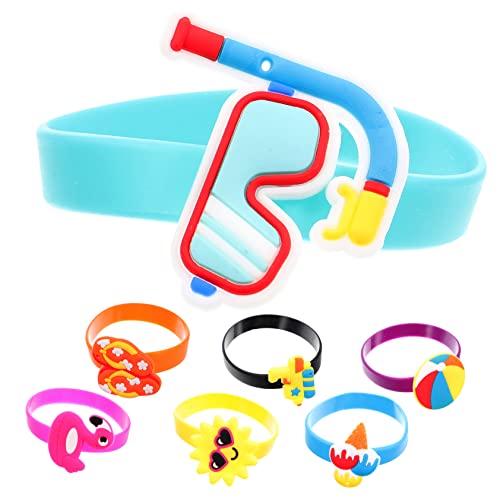 HONMEET 10stücke Silikonarmbänder Stretcharmbänder Partyzubehör Partygeschenke Cartoon-dekorationen Für Kleinkinder von HONMEET