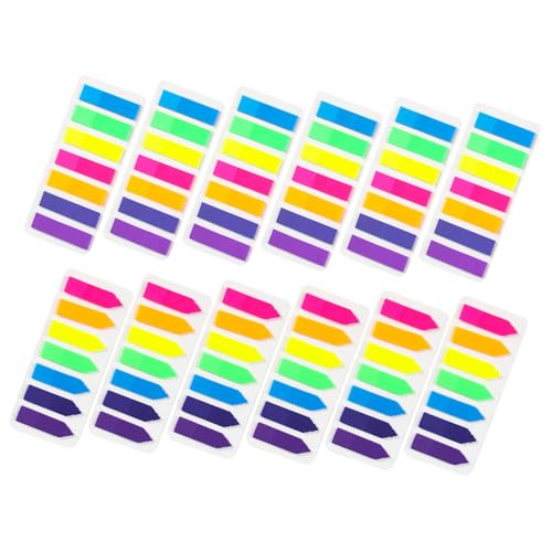 HONMEET 12 Sätze Teiliges Beschreibbarer Farbiger Pet klebemarkierungen für Bücher und Schulhefte Wasserfeste Fluoreszierende Index Markierungs tabs zum Markieren Schreiben und HONMEET 12 Sätze Teiliges Beschreibbarer Farbiger Pet klebemarkierungen für Bücher und Schulhefte Wasserfeste Fluoreszierende Index Markierungs tabs zum Markieren Schreiben und von HONMEET