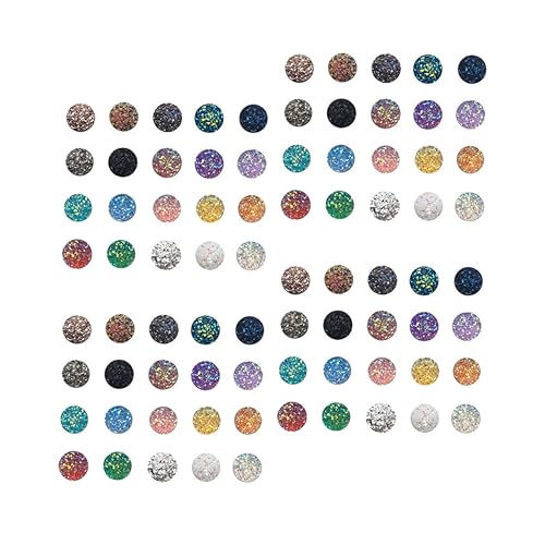 HONMEET 12 mm runde Harz-Aufnäher 100 Stück flache Rückseite Strasssteine ​​zum Selbermachen Schmuckherstellung Ohrringe Armbandzubehör zufällige Farbe von HONMEET