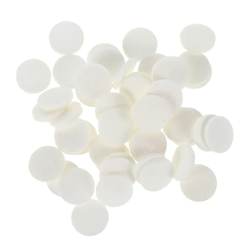 HONMEET 120 Stück Nachfüllbare Aromatherapie Baumwollpads für Ätherische Öle Kompakte Diffuser Pads für Aromatherapie Halsketten Weiß Wiederverwendbar für Duftöle und Entspannung von HONMEET