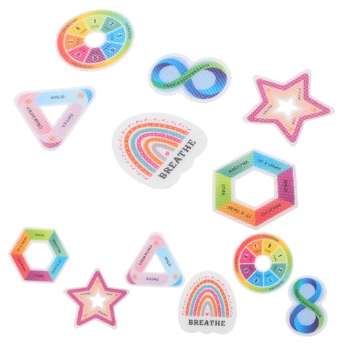 HONMEET 12stücke Stressabbau Aufkleber Bunte Texturierte Sensorische Sticker Für Erwachsene Und Beruhigende Erfahrungen Für Anspannung Und HONMEET 12stücke Stressabbau Aufkleber Bunte Texturierte Sensorische Sticker Für Erwachsene Und Beruhigende Erfahrungen Für Anspannung Und von HONMEET