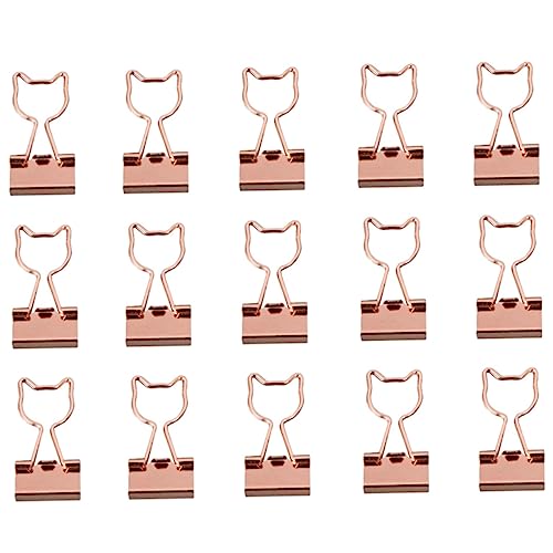 HONMEET 15Stücke Teiliges Multifunktionspapierclips Dokumentfixierungsclips für Büro Schule Zuhause Praktische Büroklammern Roségold mit Katzenmotiv für Notizen HONMEET 15Stücke Teiliges Multifunktionspapierclips Dokumentfixierungsclips für Büro Schule Zuhause Praktische Büroklammern Roségold mit Katzenmotiv für Notizen von HONMEET