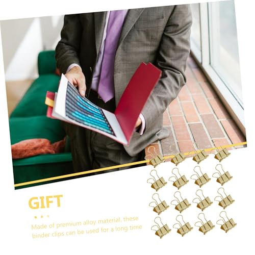 HONMEET 16 Stück Teiliges Goldfarbene Büroklammern aus Legierung Vielseitige Foldback Clips für Papier Akten Rechnungen Organisatorische Büroaccessoires für Schule und Arbeit HONMEET 16 Stück Teiliges Goldfarbene Büroklammern aus Legierung Vielseitige Foldback Clips für Papier Akten Rechnungen Organisatorische Büroaccessoires für Schule und Arbeit von HONMEET