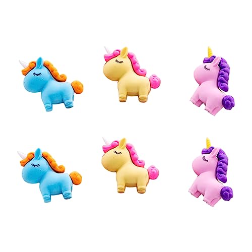 HONMEET Einhorn-radiergummi Aus Tpr-material Langlebig Und Sicher Für Schüler Tragbar Cartoon-motiven Kein Leichtes Ausbleichen von HONMEET