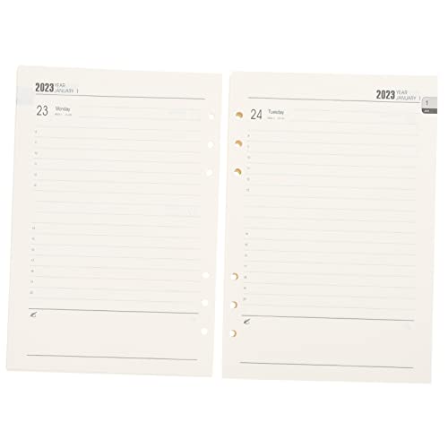 HONMEET 1Satz Kompakte Nachfüllpapier für Notizbuch Liniert für Journaling Planung und Notizen für Ringbuch für Schule und Büro von HONMEET