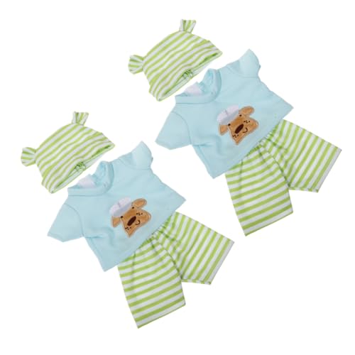 HONMEET 2 Satz Puppe Kleidung Baumwolle Gestreift Puppen Outfits mit Hut Komplettes Kostümspiel Zubehör für Rollenspiel und Verkleidung HONMEET 2 Satz Puppe Kleidung Baumwolle Gestreift Puppen Outfits mit Hut Komplettes Kostümspiel Zubehör für Rollenspiel und Verkleidung von HONMEET