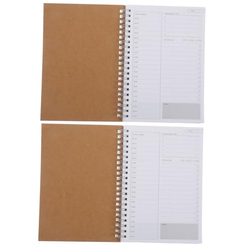 HONMEET 2 Stück Kompaktes Spiral Notizblock mit Kraftpapier Cover Linierte Memo Pads für Schulbedarf und Planung Praktischer Haushaltsplaner zum Täglichen Zeitmanagement und Effizienten HONMEET 2 Stück Kompaktes Spiral Notizblock mit Kraftpapier Cover Linierte Memo Pads für Schulbedarf und Planung Praktischer Haushaltsplaner zum Täglichen Zeitmanagement und Effizienten von HONMEET
