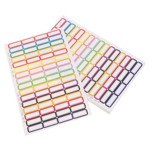 HONMEET 20 Blatt Teiliges Selbstklebende Namensetiketten Stark Haftend Wasserfest Beschriftbar für Kleidung Schultaschen Aufbewahrungsboxen Personalisierte Organizer für Gläser Ordner von HONMEET