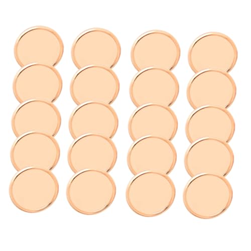 HONMEET 20 Stück Buchbinderinge in Roségold Stabile Elektroplattierte Planner Discs für Lose Runde Buchbindescheiben mit Pilzloch Geeignet für Notizbücher DIY Planer Büro und Schule von HONMEET