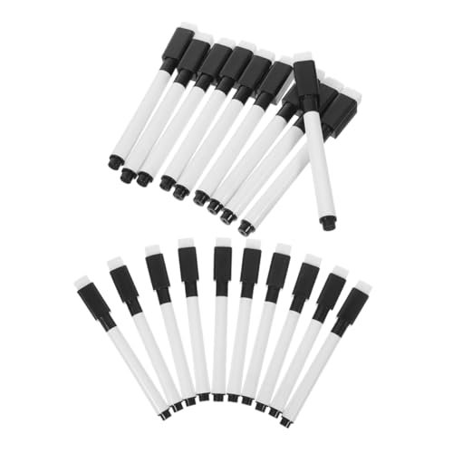 HONMEET 20 Stück Teiliges Abwischbare Whiteboard Stifte mit Radierer Schwarze Wasserbasierte Marker Leicht Vielseitig Einsetzbar für Schule Büro und Zuhause Praktische Korrektur ohne HONMEET 20 Stück Teiliges Abwischbare Whiteboard Stifte mit Radierer Schwarze Wasserbasierte Marker Leicht Vielseitig Einsetzbar für Schule Büro und Zuhause Praktische Korrektur ohne von HONMEET
