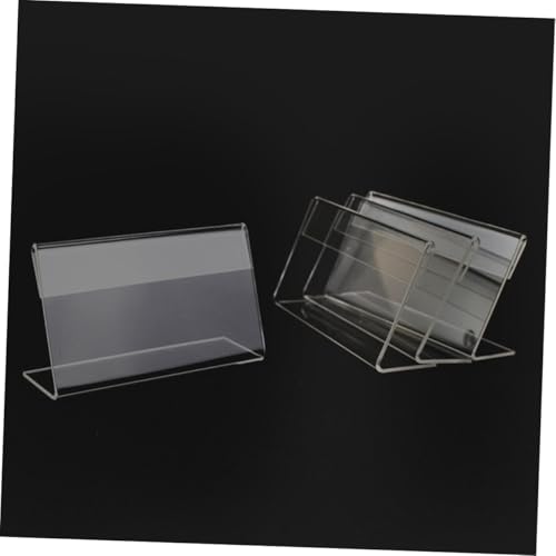 HONMEET 20 Stück Teiliges Acryl Business Card Holder Transparenter Mini Tischaufsteller Robuster Preisschildhalter für Büro Einzelhandel Konferenz und Schreibtisch Klarer Kartenständer von HONMEET