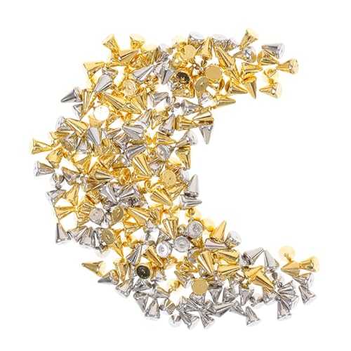 HONMEET 200 Stück Teiliges Nail Art mit Kleinen Spitzen Metall-nagelcharms in Silber und Gold Vielseitige Nageldekorationen für Präzises DIY Nageldesign Einfache Anwendung für Kreative von HONMEET