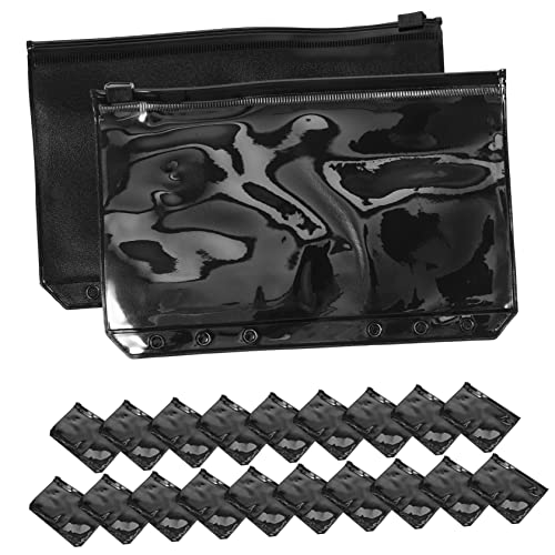 HONMEET 20Stücke Reißverschlussbeutel Binder Durchsichtige Organizer für Dokumente Wiederverwendbare Zipper Beutel Kompatibel mit Planern für Aufbewahrung von HONMEET