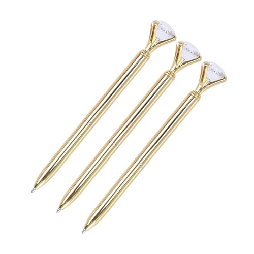 HONMEET 3 Stück Metall Kristallstift Kugelschreiber Stillstifte Metall Roller Hochzeitsgeschenkstift Journalstifte Für Frauen Handschreibstift Goodie Bag Füller von HONMEET