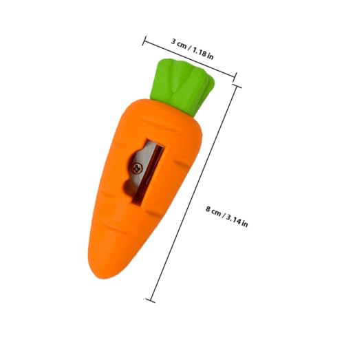 HONMEET 3 Stück Mini Karotten Radiergummis mit Integriertem Bleistiftspitzer Kreative Schulmaterialien für Klassenzimmer Belohnungen Partygeschenke Praktische Zeichen Schreibwaren von HONMEET