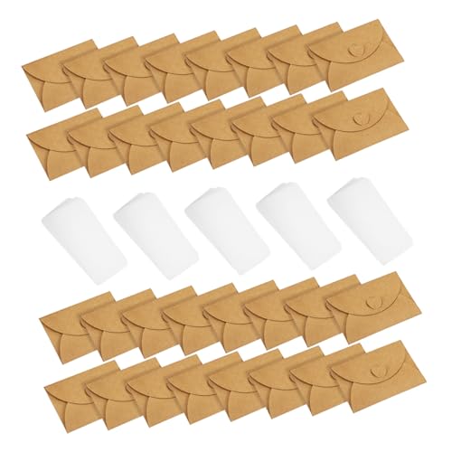 HONMEET 30 Sätze Mini Kraftpapier Umschläge mit Weißem Blanko-karten Herzverschluss Vintage Kreditkartengröße Romantische Mini Briefumschläge und Karten für Hochzeit Geburtstag Einladung HONMEET 30 Sätze Mini Kraftpapier Umschläge mit Weißem Blanko-karten Herzverschluss Vintage Kreditkartengröße Romantische Mini Briefumschläge und Karten für Hochzeit Geburtstag Einladung von HONMEET