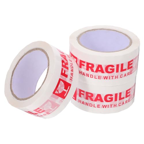 HONMEET 3Rollen Selbstklebendes Warnband für Zerbrechliche Sendungen Starkes Klebeband Robust und Langlebig für Versandkartons Sicheres Verpacken und Schutz HONMEET 3Rollen Selbstklebendes Warnband für Zerbrechliche Sendungen Starkes Klebeband Robust und Langlebig für Versandkartons Sicheres Verpacken und Schutz von HONMEET