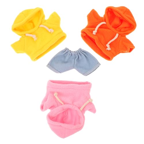 HONMEET 4-teiliges Plüsch-puppenkleidungsset 20 cm Hoodie Und Hose Puppenkleidung Ersatz Für Süße Kleine Kleidung Zum Anziehen Von Puppen Puppenzubehör von HONMEET